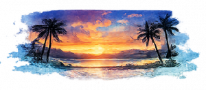 Painting the Mountain Landscape Sunset Bliss
